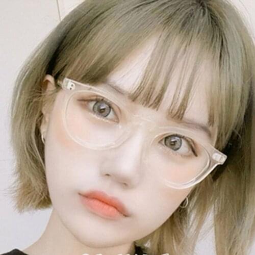 Anti Blue Protection Glasses Round Optical Prescription Computer Glasses Women Men Fashion Transparent Decorative Glasses Frame