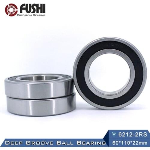 6212RS Bearing ABEC-3 (1 PCS) 60x110x22 mm Deep Groove 6212-2RS Ball Bearings 6212RZ 180212 RZ RS 6212 2RS EMQ Quality