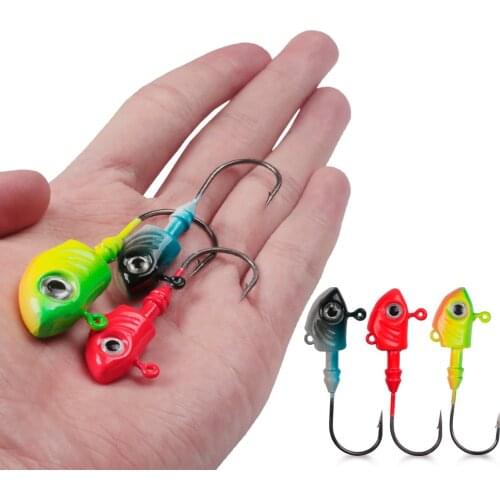 1pcs Fishing lead head hook 10g/15g/20g/29g/43g jig heads saltwater jigging hamecon fishing hooks fishhook for soft lure