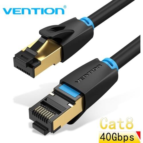 Vention Cat8 Ethernet Cable RJ 45 Network Cable FTP Lan Cable Cat 7 RJ45 Patch Cord 10m/20m/30m for Router Laptop Cable Ethernet
