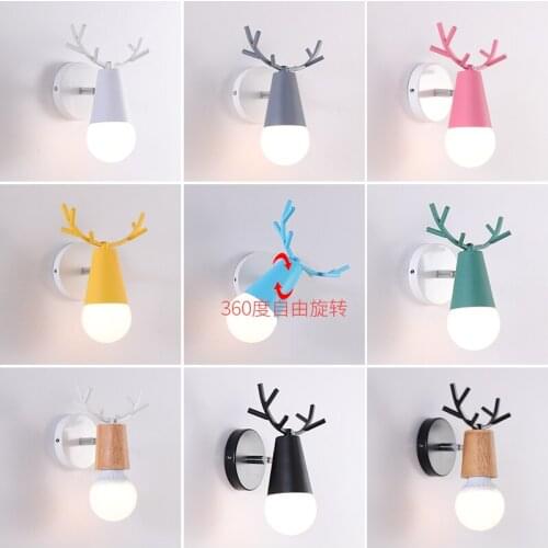 Nordic mirror lamp led creative antler wall lamp bathroom bathroom mirror cabinet lamp dressing table dressing lamp wall lamp