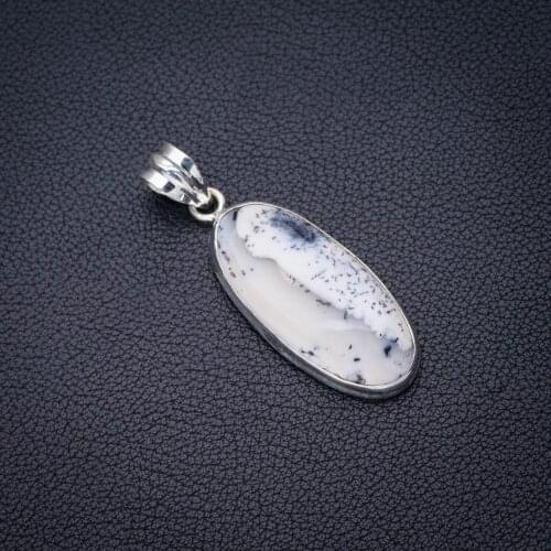 StarGems Natural Dendritic Opal Handmade 925 Sterling Silver Pendant 2" E3985