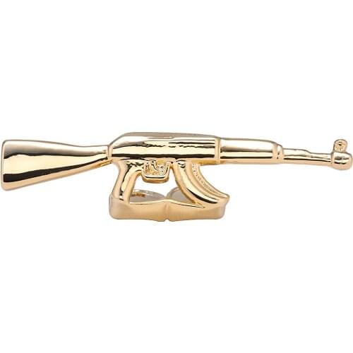 Hip Hop Teeth Grillz AK47 Gun 18K Gold Mouth Teeth Grills Fashion Removable Teeth Grillz Teeth Caps Cosplay Rapper Dental Grills