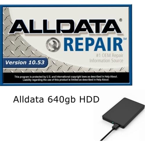 All Data Software 2021 Hot Sale Alldata Auto Repair Software 10.53v With Tech Support For Cars And Trucks in 640gb HDD USB 3.0