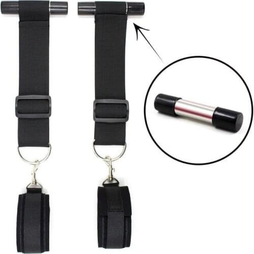 Adult Game Door Restraints Hand Cuffs Wrist Bondage Sex Swing Sex Toys For Couples , Nylon Restraint System Sex Products