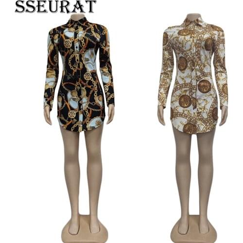 SSEURAT 2021 Womens Blouse Fashion Sexy Floral Printed Blouse Women V-Neck Loose Long Sleeve Shirts