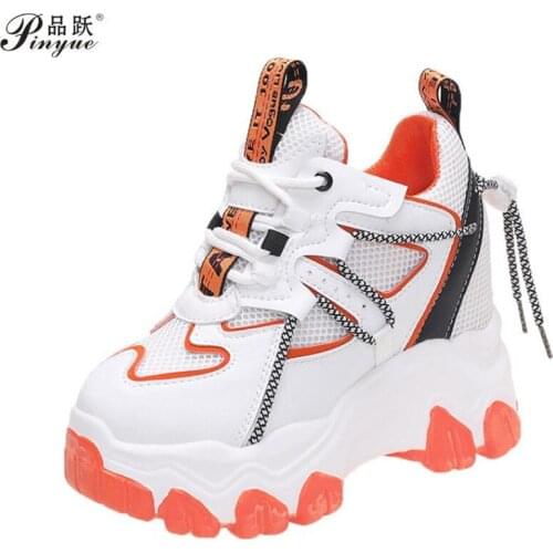 Sneakers Women Shoes 2021 Fashion Breathable Female Sport Platform Shoes Casual Height 9CM Chunky Sneakers Women Basket Mujer