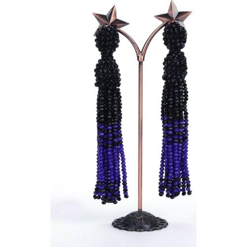 Pendant Earring Fashion Bead Tassel Drop Earring 2018 New Arrival Women Popular 7 Colors Personality Trendy Jewelry