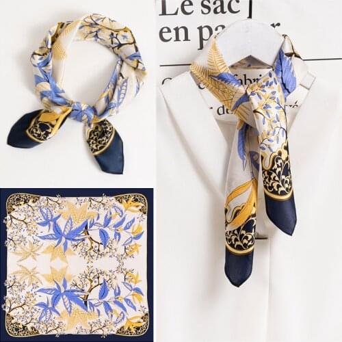 Women Pure Silk Scarves 53*53cm Small Square Silk Scarf Real Silk Kerchief Female Neck Scarf Bandana Hand Scarf Head Scarf Wraps