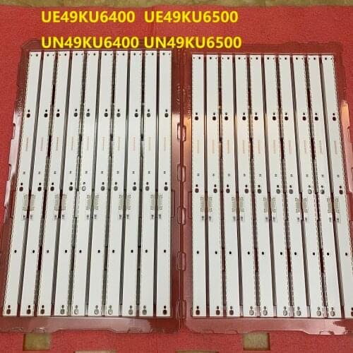 10set=20pcs LED backlight strip for Samsung UE49KU6400 UE49KU6500 UN49KU6400 UN49KU6450 UN49KU6500 UA49MU6500 BN96-39674A 39673A