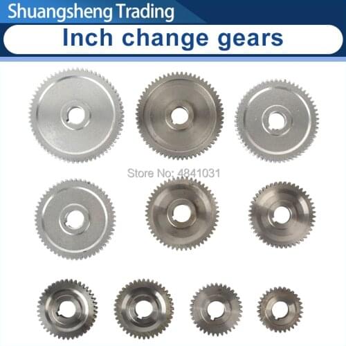 10pcs Inch change gears SIEG C2-397G lathe gears Inch exchange gear JET BD-6&BD-7 mini lathe gears