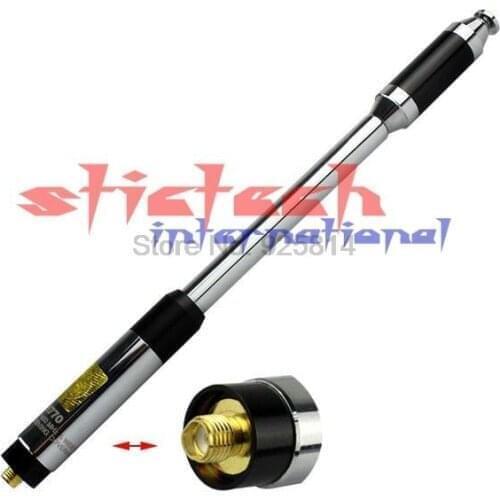 By dhl or ems 20pcs J2512A RH770 Dual Band VHF/UHF 144MHz/430MHz Telescopic Handheld Radio Antenna for TK 3107 UV-5R