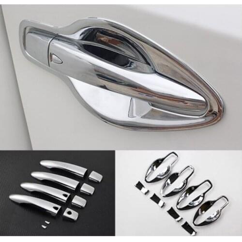 2016 ACCESSORIES FIT FOR NISSAN QASHQAI J11 2014 2015 CHROME DOOR HANDLE COVER BOWL CUP CAP TRIM INSERT BEZEL MOLDING SMART KEY