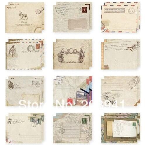 240pcs/lot New Vintage European style students' funny mini gift for kids birthday invitation greeting card