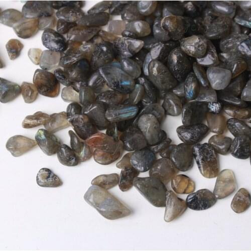 500g Multi-Color Polished Labradorite Crystal Gravel Healing Aquarium Home Decoration