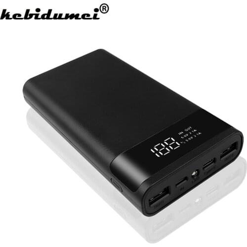6x18650 Battery Storage Box Power Bank Battery Box QC 3.0 Quick Fast Charger Type-C Micro USB 5V Mobile Phone Charger Box