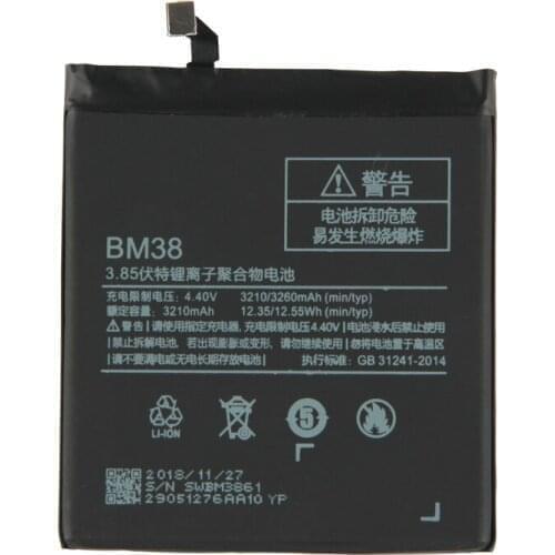 ISUNOO Phone Battery BM38 for Xiaomi Mi 4S Mi4S M4S 3260mAh Replacement Mobile Li-ion Battery with Repair Tools adhesive