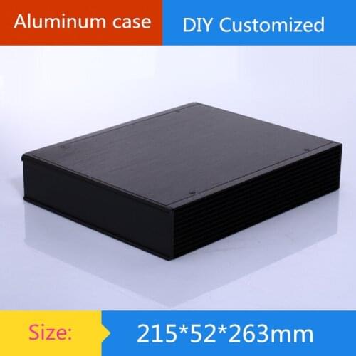 Aluminum amplifier chassis /DAC/computer/Car Amplifier/Instruments case/ AMP Enclosure / case / DIY box (215*52*263mm)