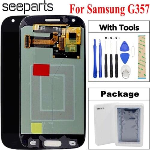 White/Grey SUPER AMOLED LCD for Samsung Galaxy Ace 4 SM-G357 G357 G357FZ Ace4 LCD Display with Touch Screen Digitizer Assembly