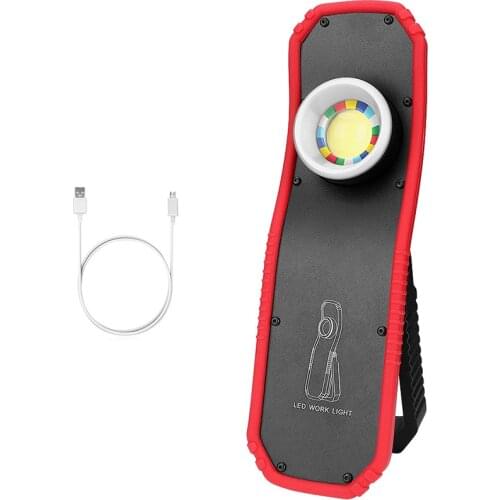 Cordless Work Light Power Bank COB LED Work Light, Rechargeable USB Type, Hook and Magnetic Base for Emergency, Car Repair, Home