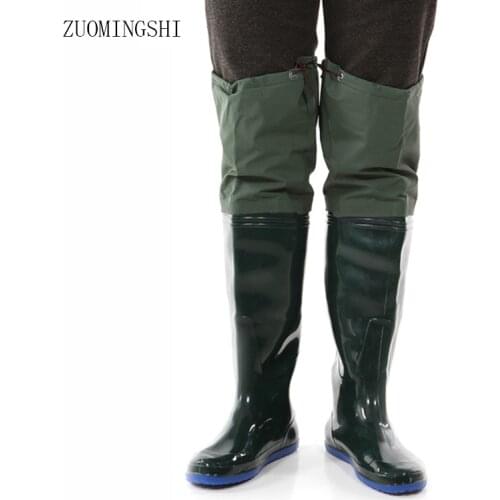 Fishing Boots Men Soft Sole Washing Boots Fishing Bots Canister Boots Rain Waterproof Shoes Wading Work