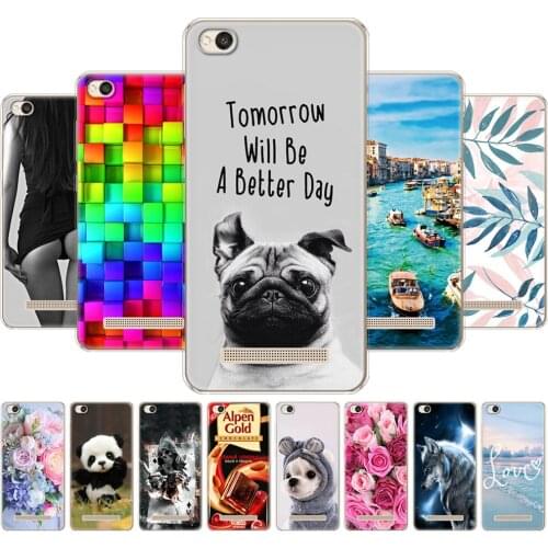 For Xiaomi Redmi 4A Case Soft TPU Silicon Painted Back Phone Cover for Redmi 4A Hongmi 4a 5.0 inch Protective Bag Bumper Fashion
