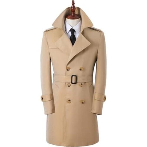 Color-changing trench coats mens windbreaker spring autumn thin korean style fashion handsome British style all-match coat