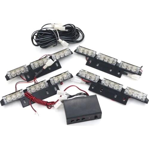 Eonstime 12V 4X9LED 36 LED Warning Blinking Strobe Flash Light 3 Mode 12V. Red, Amber. White. Blue. Green LED Flash