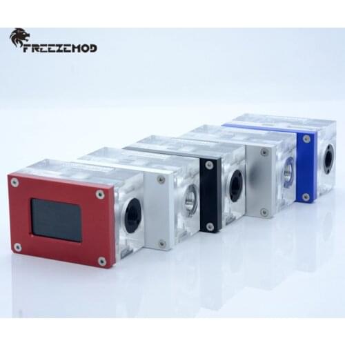 FREEZEMOD Water Cooling LCD Flow Meter Temperature Detection Intelligent Speed Thermonmeter for MOD Monitoring Alarm LSJ-ZN
