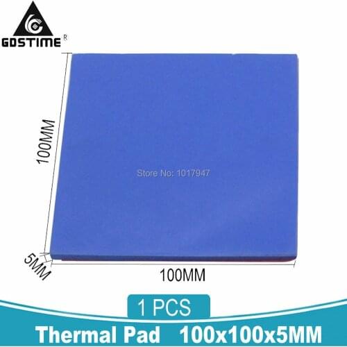 Gdstime 5mm Heatsink Cooling GPU CPU Thermal Conductive Silicone Pad Pads 100x100x5MM