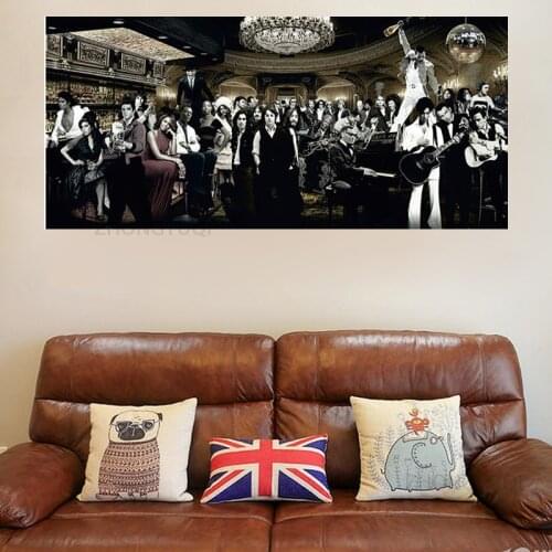 Music Singer Star Gathering Large Living Room Canvas Painting Poster and Prints Wall Art Cuadros for Bedroom Home Decor Unframed