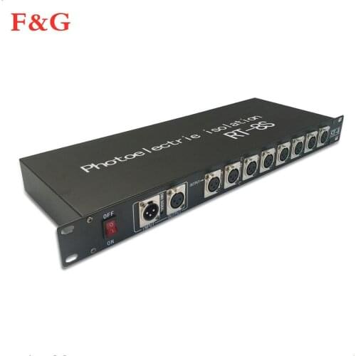 F&G Luz de la etapa controlador DMX512 divisor luz amplificador de señal divisor 8 DMX distribuidor para la etapa/SX-EL010