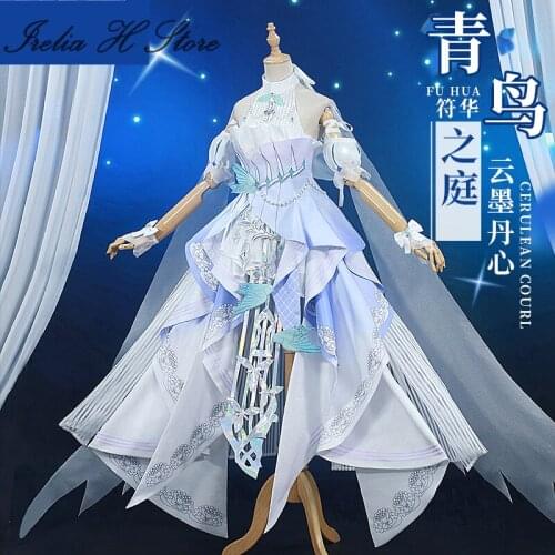 Irelia H Store Pre-sales Honkai Impact 3 Cosplay Cerulean Courl Fu Hua Dress Cosplay Costume Halloween Costume