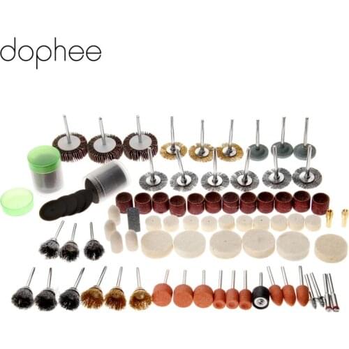 Dophee 145Pcs Dremel Rotary Tool Accessory Set Fit Cutting Grinding Sanding Polishing Dremel Tool Dremel Accessories 1/8'' Shank
