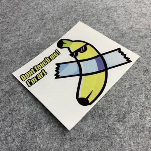 Car Styling and Decals Funny Aid-band Banana Do Not Touch Me I Am Art Automobile Window Tail Motorcycle Stickers
