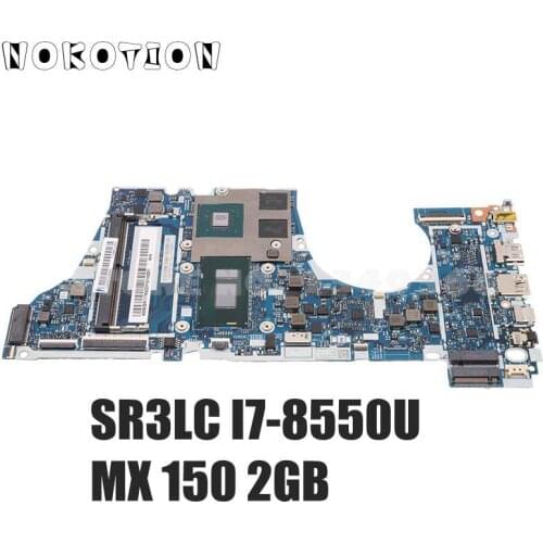 NOKOTION For Lenovo Yoga 530S Laptop Motherboard MX150 2GB SR3LC I7-8550U CPU 5B20R11764 ES430 NMB602