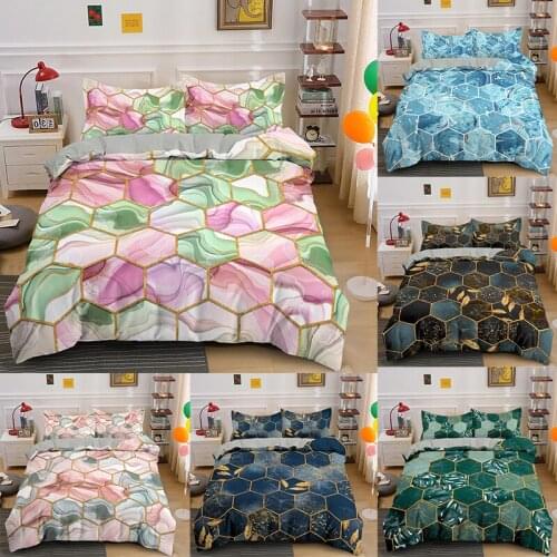 New 2/3pcs Fashion Bedding Set Geometry Duvet Cover&Pillowcase Twin/Full/Queen/King Size(NO Comforter)