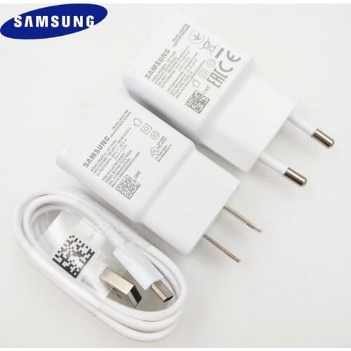 Original Samsung EP-TA200 EU US Fast Charger Quick Travel Adapter 120cm USB Type C Cable For Galaxy S10 S10E A21S M31S A12 A20S