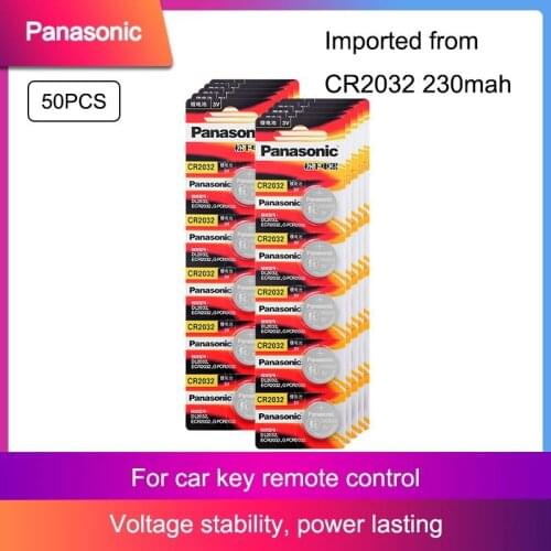 PANASONIC cr2032 50pcs original brand new battery for 3v button cell coin batteries for watch computer cr 2032 For Toys