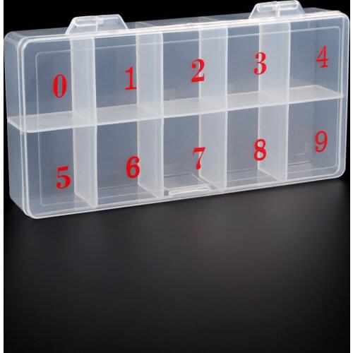 Nail Art Tips Plastic Empty Storage Case Box for 500pcs False Nail Tip Container Manicure