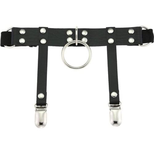 Round New Punk Circle Leg Garter Harness for Women Girls Adjustable leg Harness Girl Cosplay Gothic Thigh Harness Jewelry