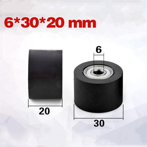 [PU0630-20]Free shipping PU Fun catcher manchine sliding ball bearing black PU 626zz sliding pulley with 6*30*20mm