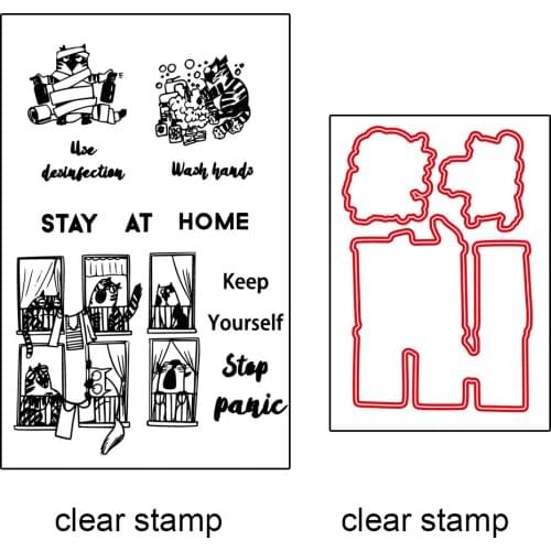 AZSG Tidy Cats Clear Stamps For DIY Scrapbooking Decorative Card Making Crafts Fun Decoration Supplies