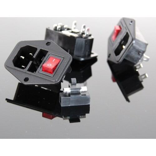 Ac power socket word plugs with lights with fuse ribbon switch power socket switch