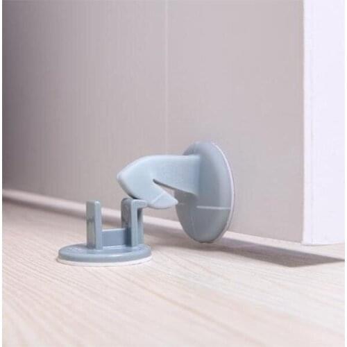 Silicone Mute Door Stopper Non-punch Wedge Door Catcher Block Home Office Children Security Door Card Baby Protect Doorstop Tool