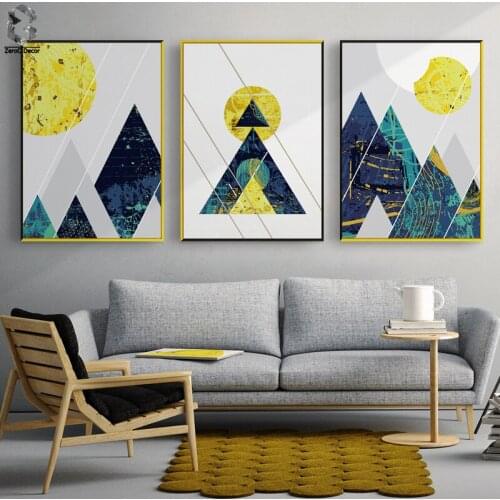 Nordic Modern Posters And Prints Wall Art Canvas Painting Geometric Wall Pictures For Living Room Scandinavian Decoration