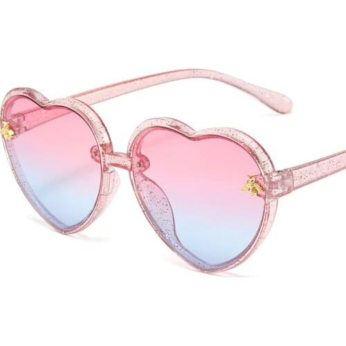 Heart Gradient Kids Sunglasses Children Retro Cute Girls Boys Baby Retro Fashion Vintage Sun Glasses Frame Goggles Eyeglasses
