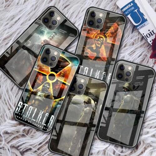 Glass Case For Apple iPhone 12 11 Pro Max 7 8 Plus XR SE 2020 X Xs 6 6S Luxury Shockproof Phone Cover Stalker Clear Sky Fundas