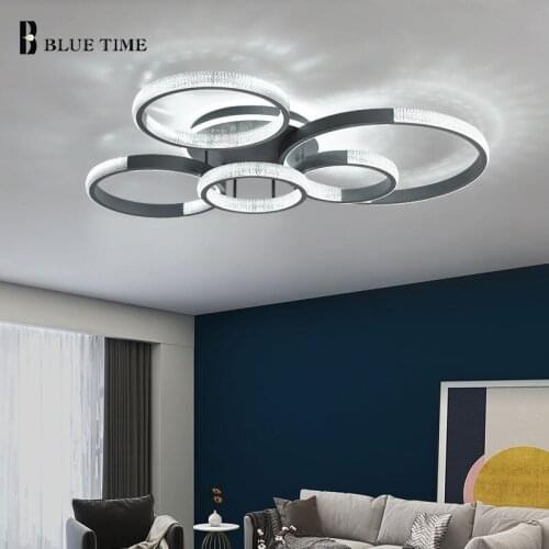 LED Chandelier Ceiling For Living Room Dining Room Bedroom Decor Lights Indoor Home Lighting Circle Rings Ceiling LED Chandelier