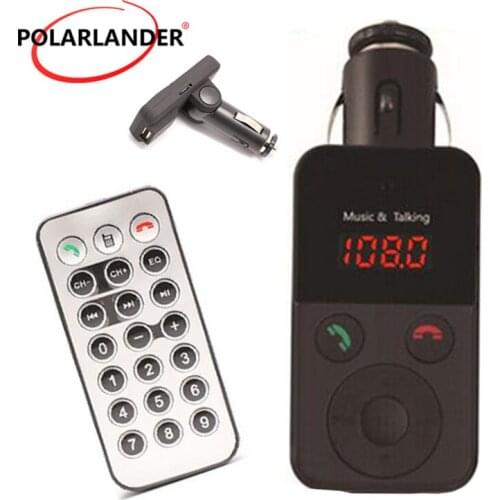 Universal Wireless BluetoothHands free Car Kit FM Transmitter MP3 Player With Audio USB Car Charger